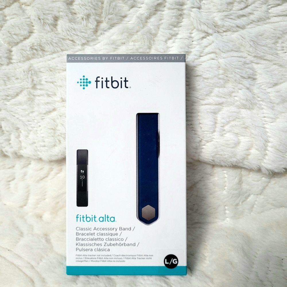 Fitbit Alta Classic Accessory Band Blue Unisex Large Authentic New in Box
